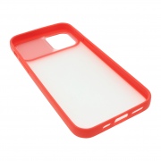 Силиконовый чехол для iPhone 12 Pro Red со шторкой защищающей камеру