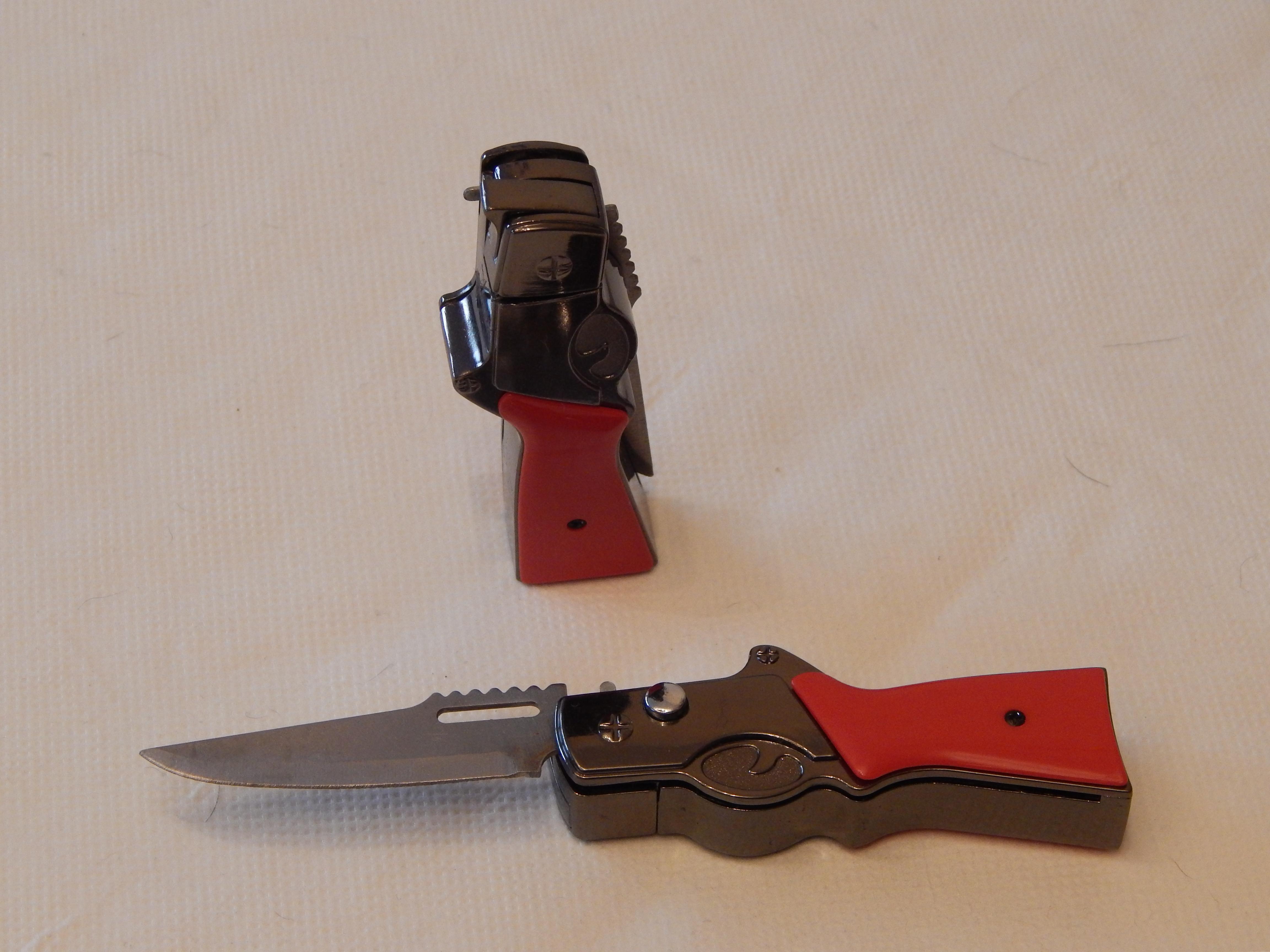Зажигалка Ружье  нож выкидной (UFTMP203)