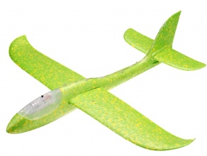 Метательный самолет планер светящийся по всей длине CG Touch Sky Plane Original Green CG2 48 см