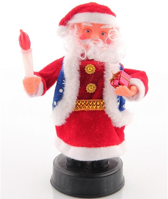 Фото 1 Санта Клаус с факелом и подарком