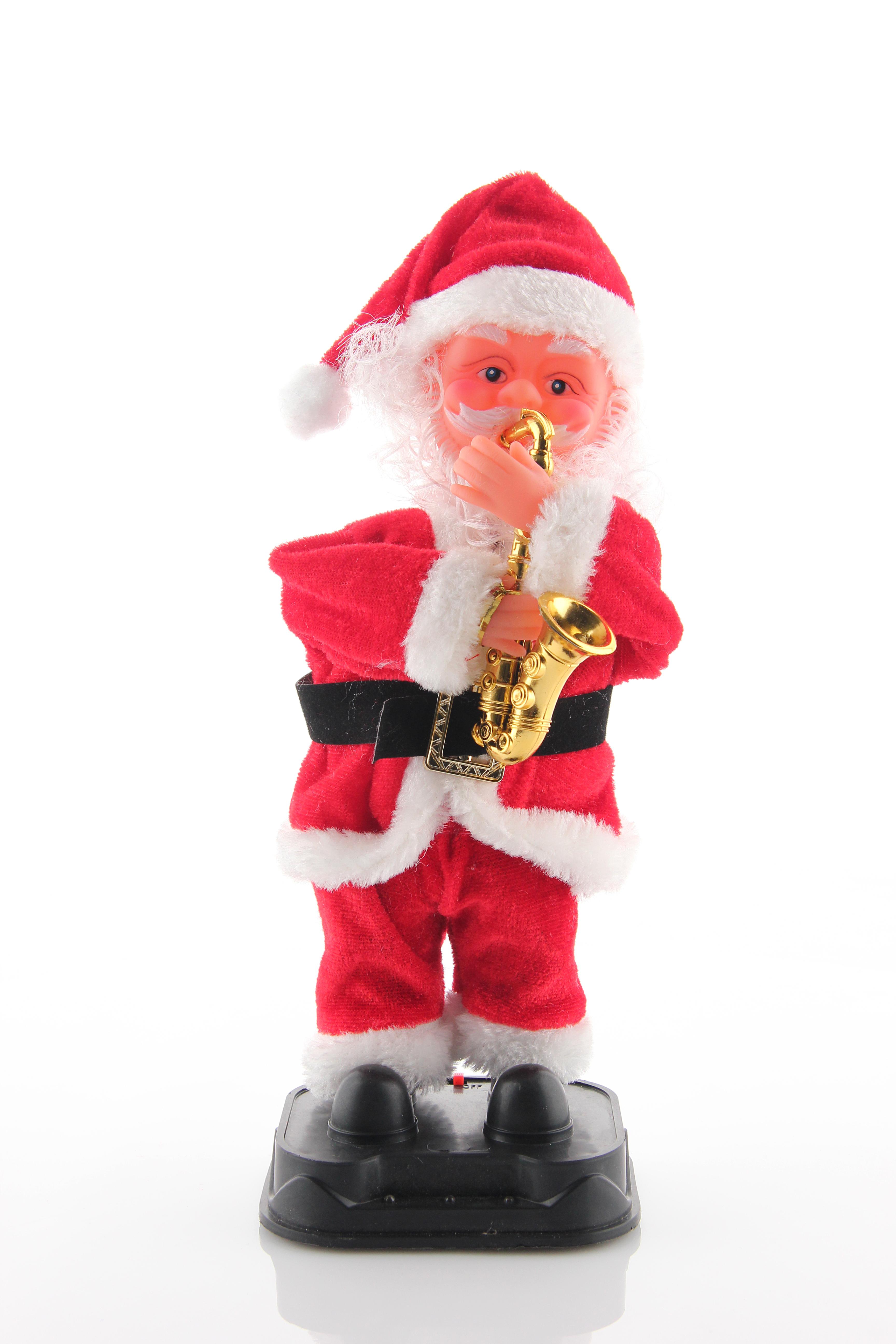 Фото 1 Санта Клаус играющий на саксофоне