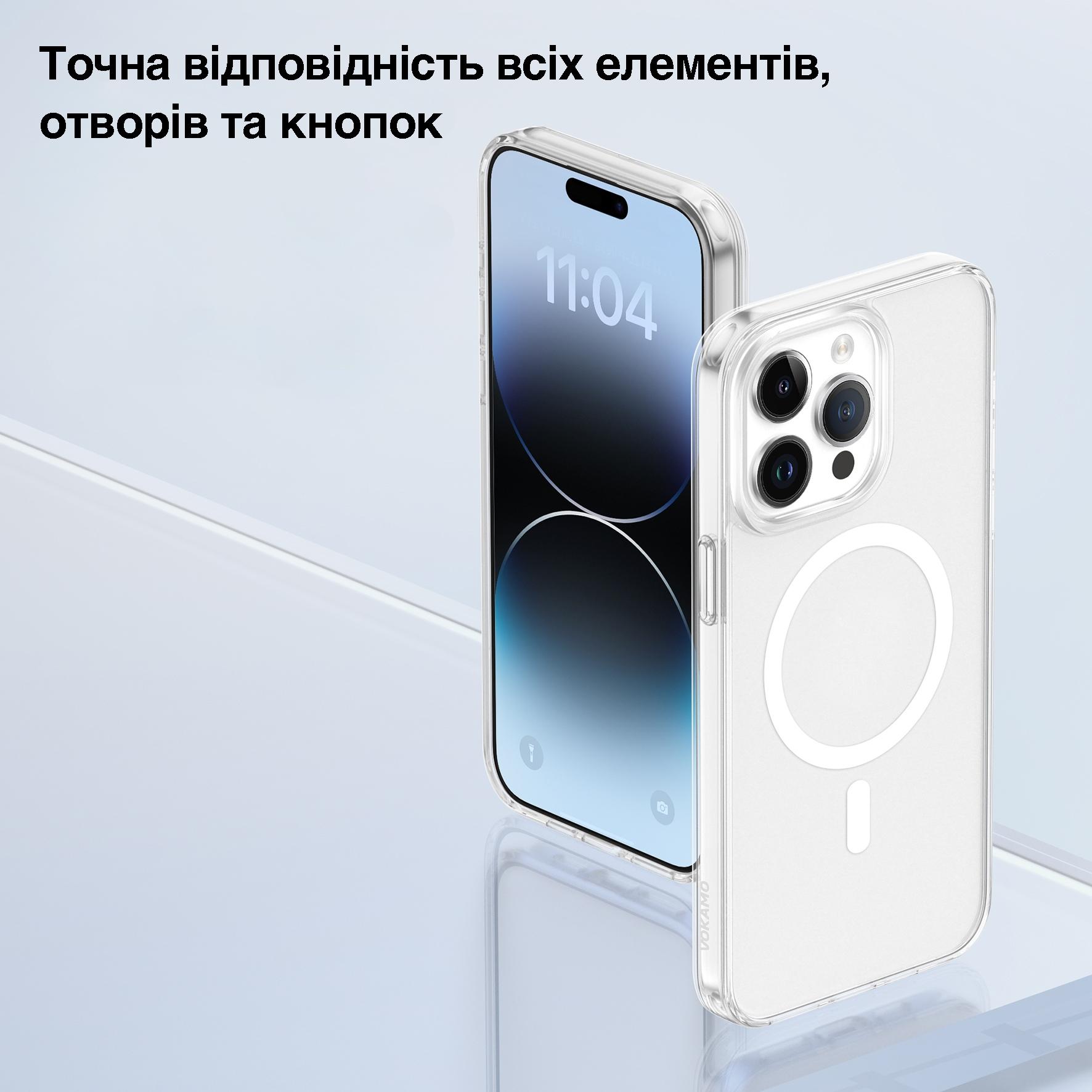 Фото 5 Двойной чехол для iPhone 15 Plus с магнитом MagSafe VOKAMO Прозрачный