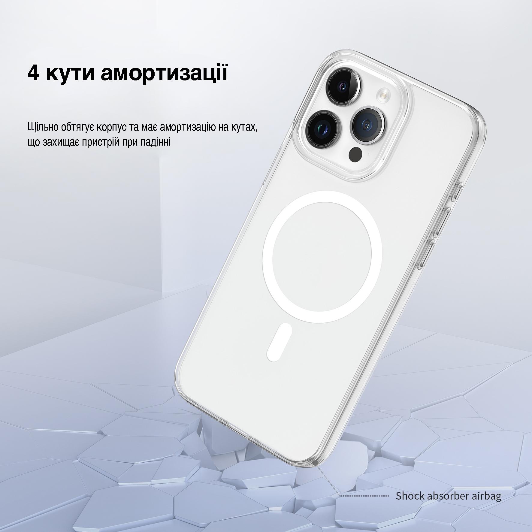 Фото 6 Двойной чехол для iPhone 15 Plus с магнитом MagSafe VOKAMO Прозрачный