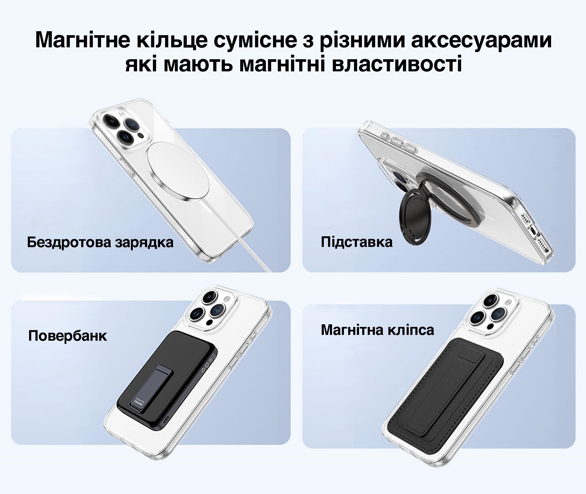 Фото 7 Двойной чехол для iPhone 15 Plus с магнитом MagSafe VOKAMO Прозрачный