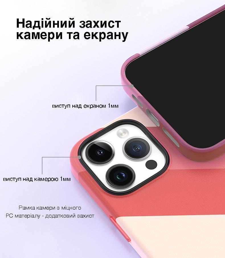 Фото 1 Цветной чехол для iPhone 15 с магнитом MagSafe VOKAMO Pink