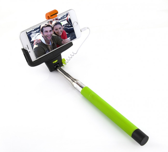 Фото Монопод для селфи со шнуром M+ Selfie Palka 2 Green (MP050208)