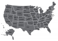 Скретч-карта США USA для путешественников (usamap)