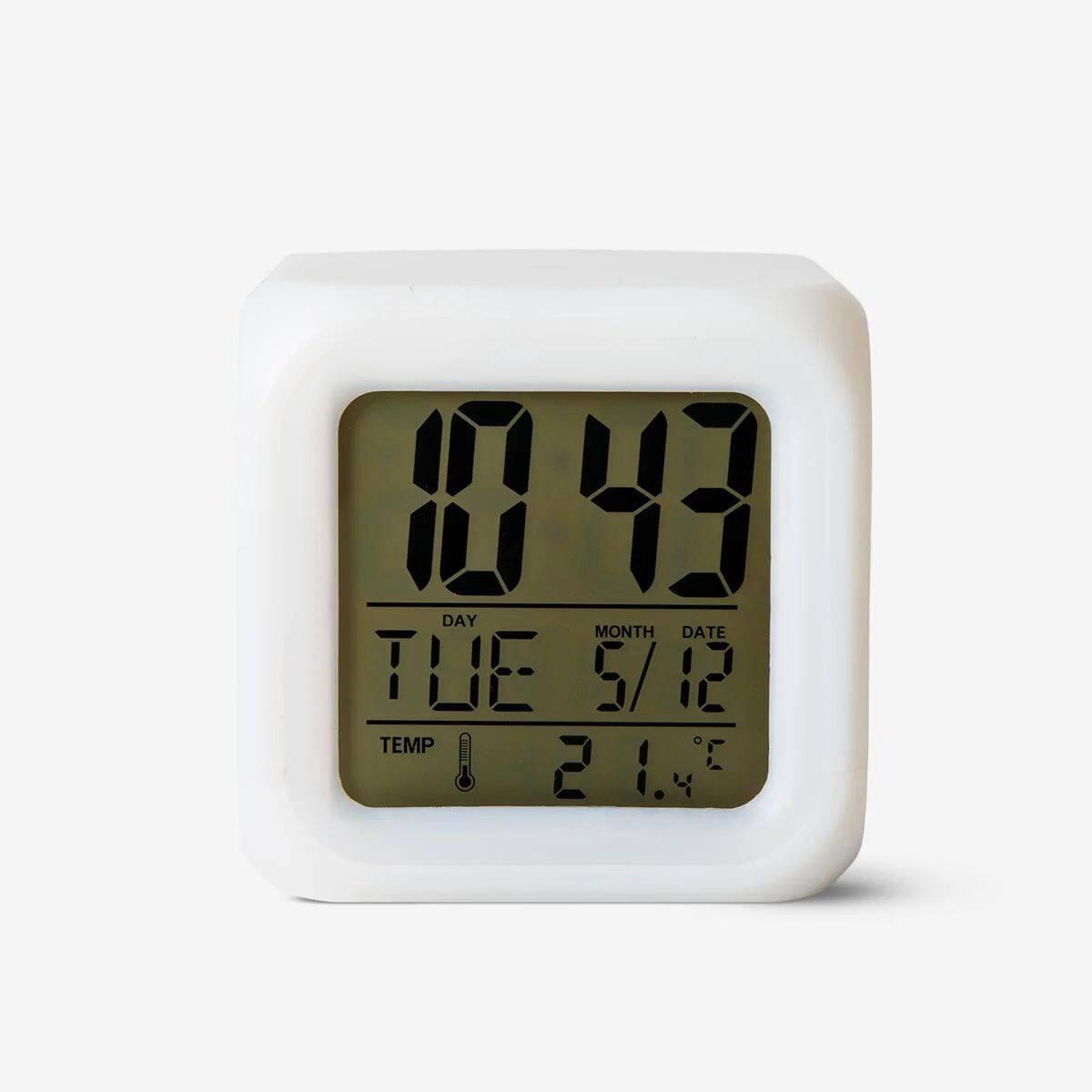 Фото 1 Часы будильник хамелеон UFT Clock kub с термометром