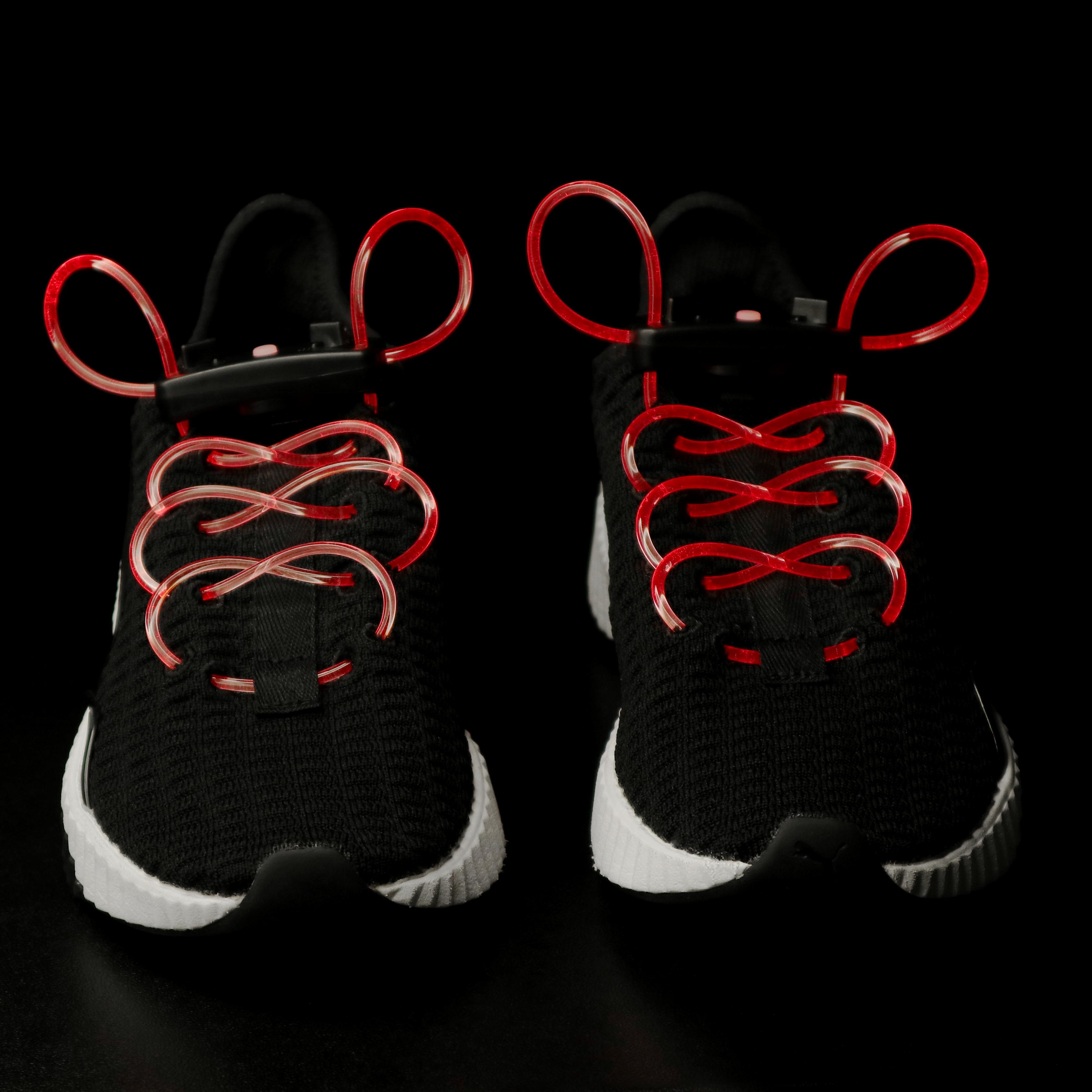 Фото 2 Светящиеся шнурки красные с LED подсветкой Disko (shnurkired)