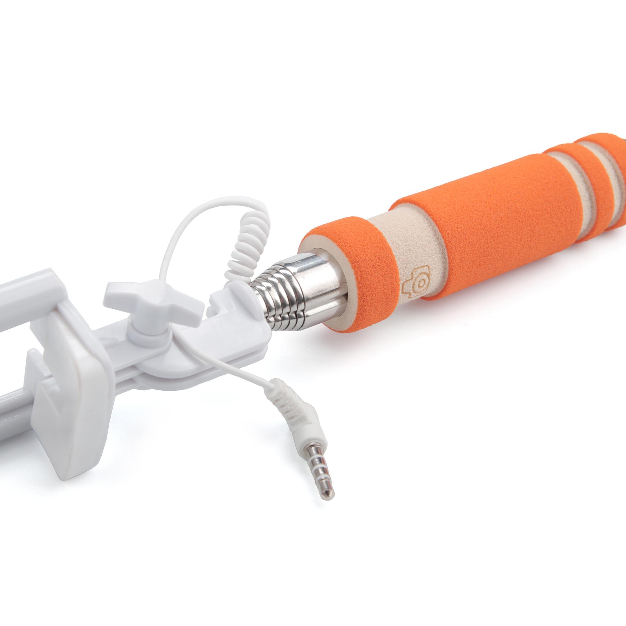 Монопод для селфи со шнуром 3.5 mini-jack CG SS8 Orange