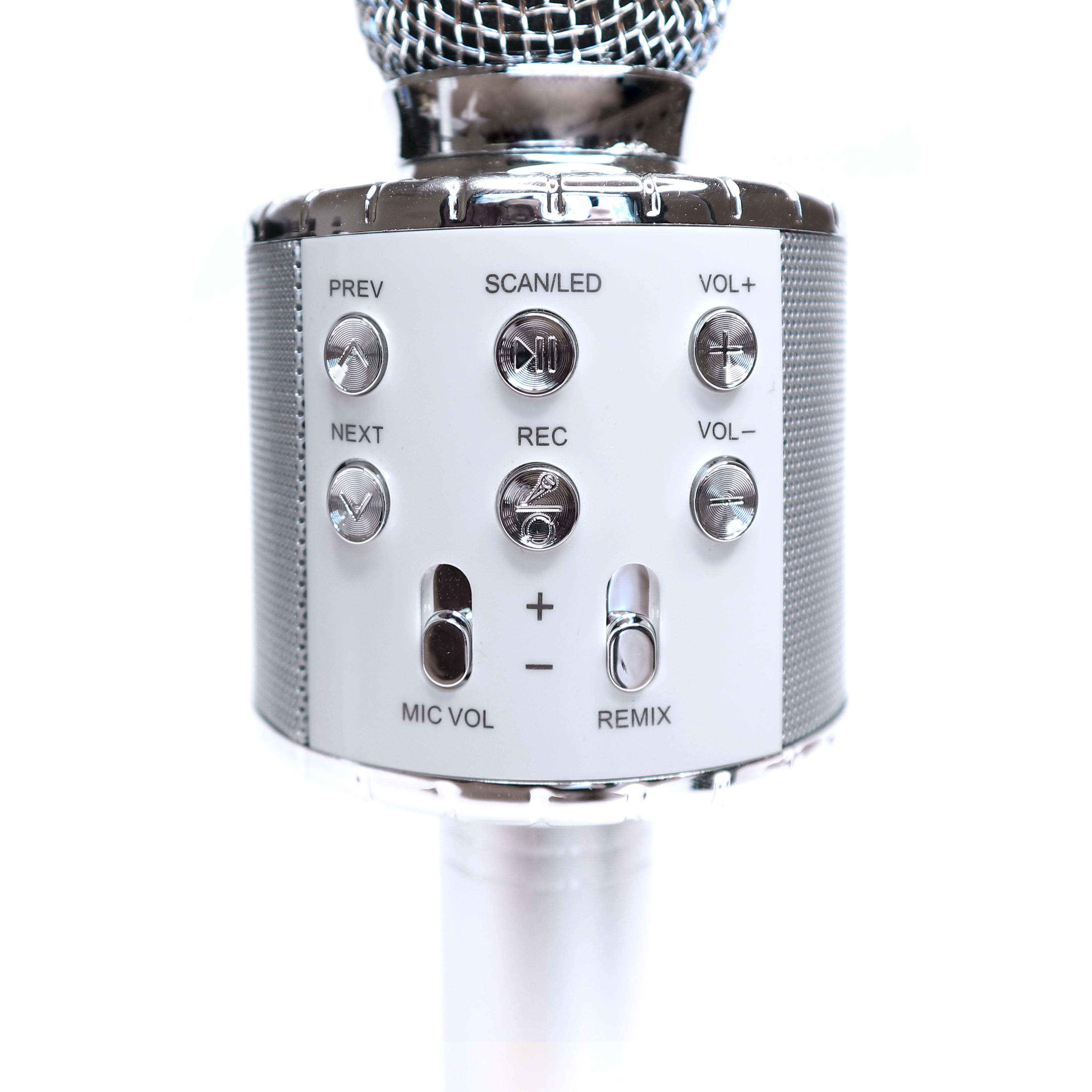 Фото 1 Микрофон для караоке детский с Bluetooth CG iTrendy MUSIC STAR MK2L Silver