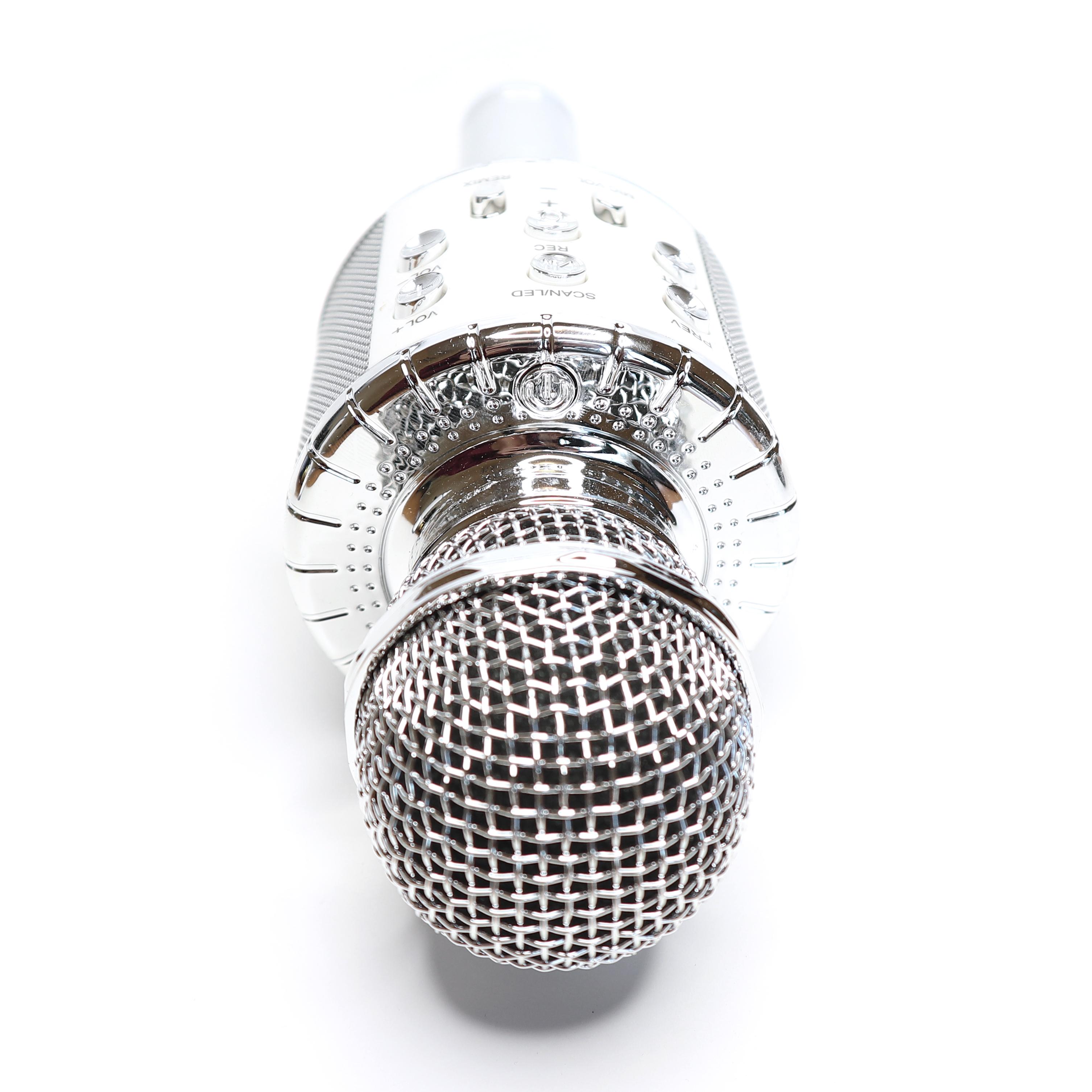 Микрофон для караоке детский с Bluetooth CG iTrendy MUSIC STAR MK2L Silver
