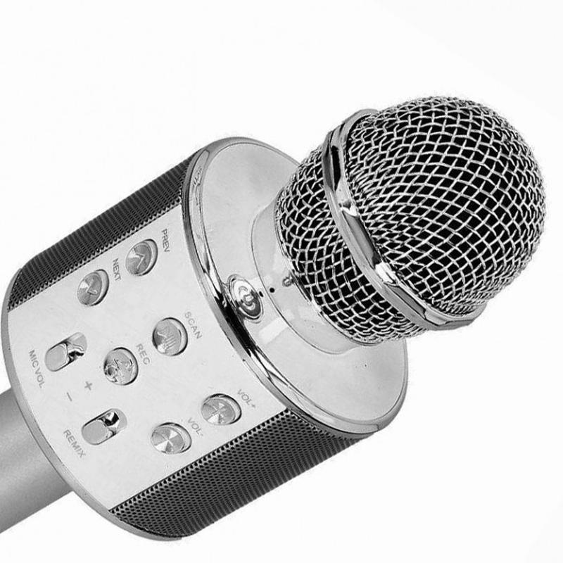 Фото 1 Микрофон беспроводной для караоке с Bluetooth  UFT iTrendy MUSIC STAR MK2L Silver