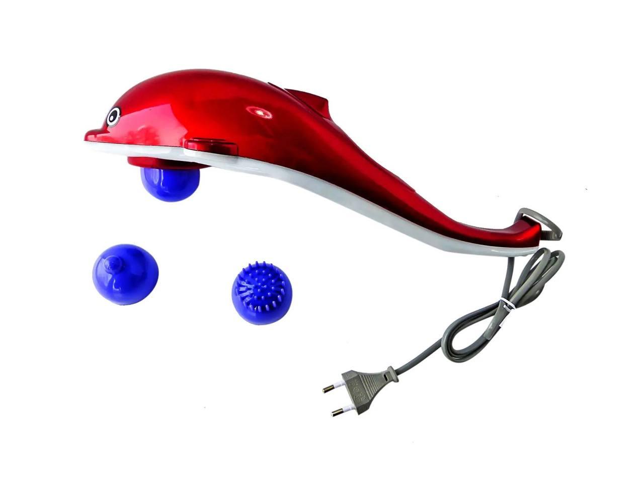 Ручной массажер для тела UFT Dolphin MS1 Red с тремя насадками
