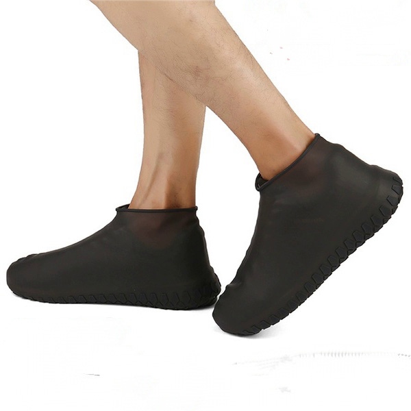 Фото Силиконовые водонепроницаемые бахилы Чехлы на обувь CG WSS1 L Black