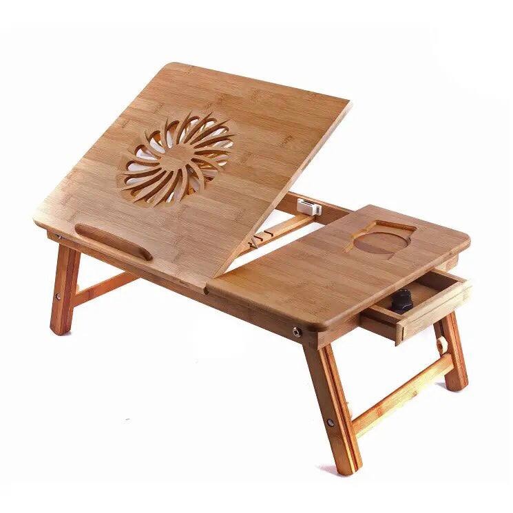 Фото Столик подставка  бамбуковый для ноутбука с активным охлаждением CG T25