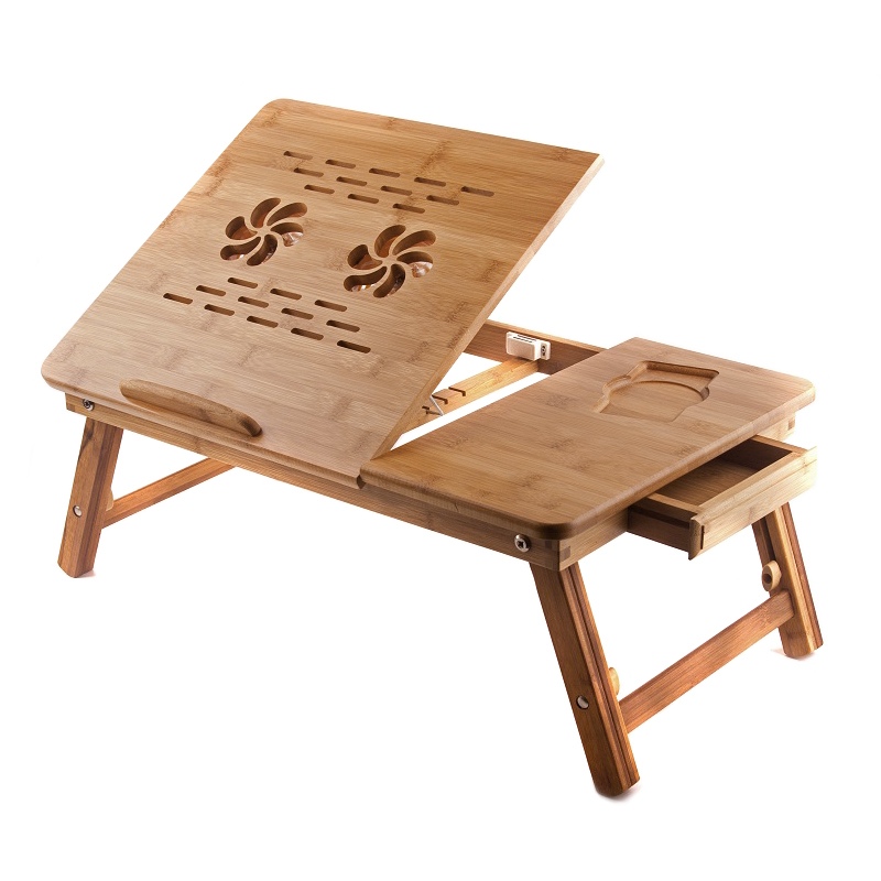 Фото Столик подставка бамбуковый для ноутбука с активным охлаждением CG T26