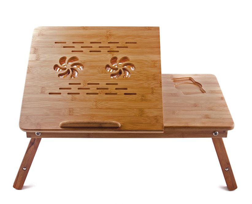Фото 3 Столик подставка бамбуковый для ноутбука с активным охлаждением CG T26