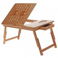 Столик подставка бамбуковый для ноутбука с активным охлаждением CG T28