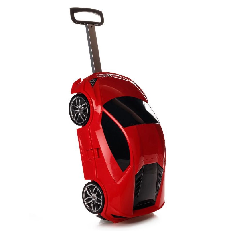 Фото Детский чемодан Машинка с ручкой на колесах UFT Ridaz Lamborghini Huracan RED