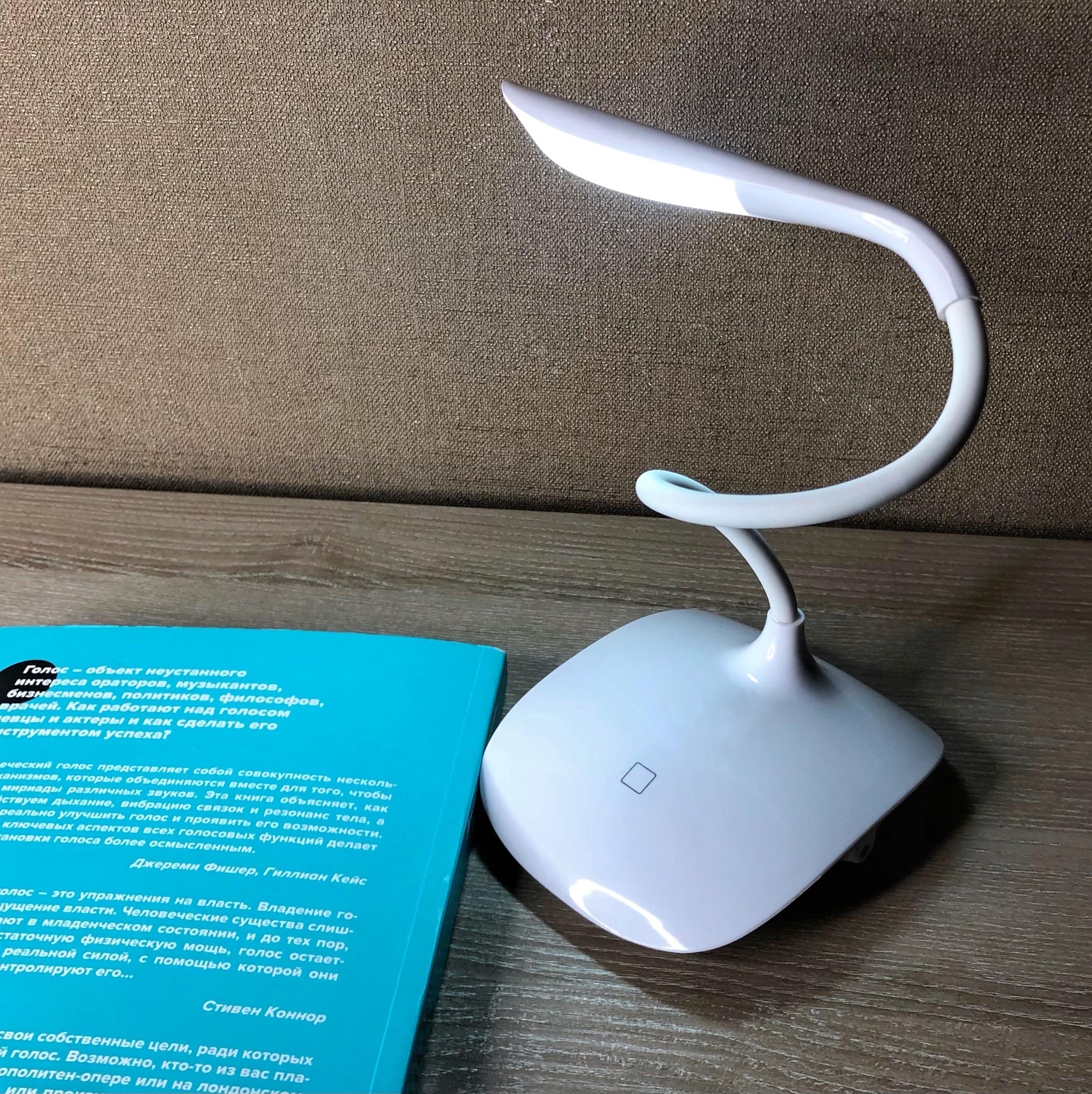 Фото 2 Гибкая настольная LED лампа с аккумулятором Office Lamp 1