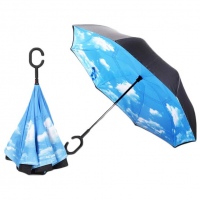 Зонт наоборот раскладной с облаками UFT Umbrella Sky U2