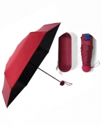 Карманный зонт в футляре капсула UFT Umbrella U1 Red с солнцезащитным покрытием