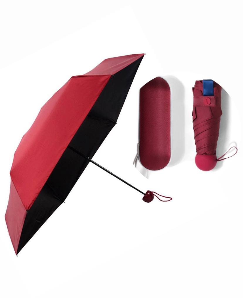 Фото Карманный зонт в футляре капсула Umbrella U1 Red