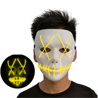 Неоновая Маска с подсветкой для вечеринок LED Mask 1 Yellow