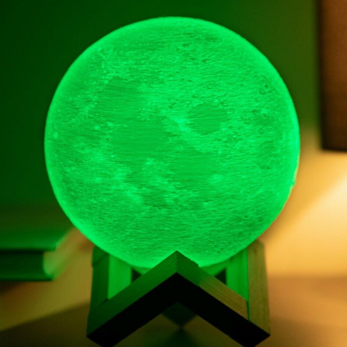 Фото 2 Ночник 3D Луна на подставке 11см CG Moon light