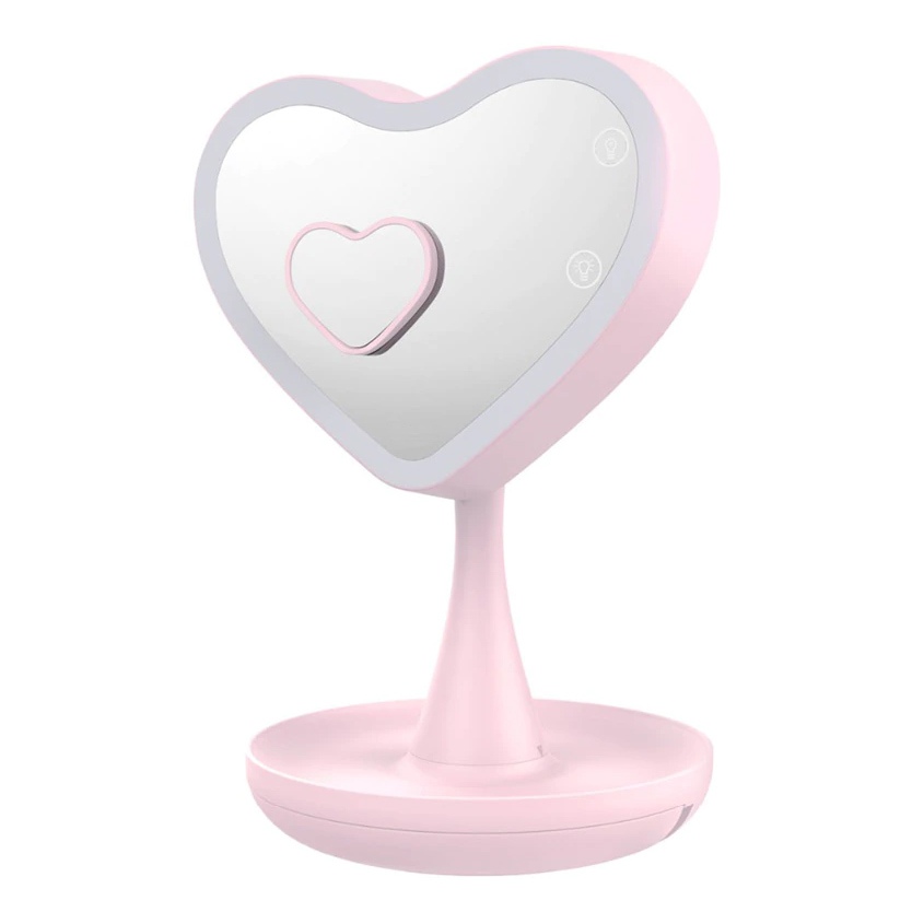 Фото Зеркало с подсветкой Сердце CG Mirroir Heart Pink