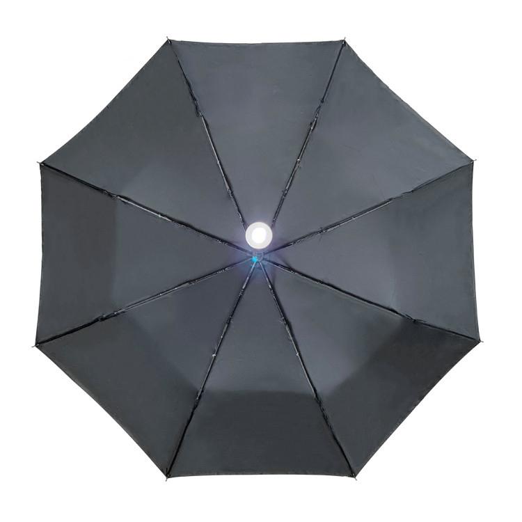 Автоматический зонт с фонариком M+ U3 black