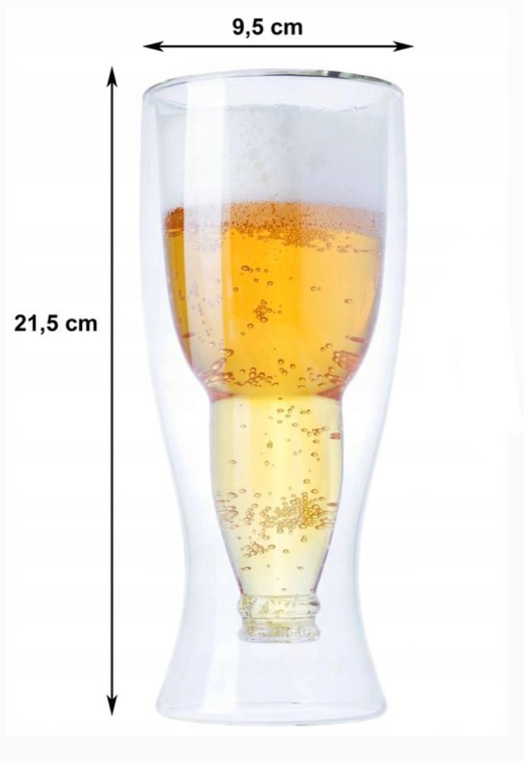 Бокал UFT Beercup в виде бутылки пива с двойными стенками 350 мл