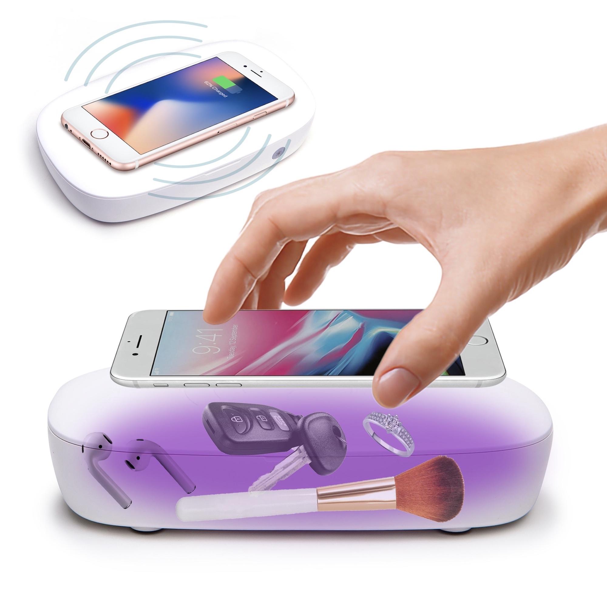 Фото 4 Ультрафиолетовый стерилизатор для телефонов с беспроводной зарядкой Rosa Rugosa UV Box