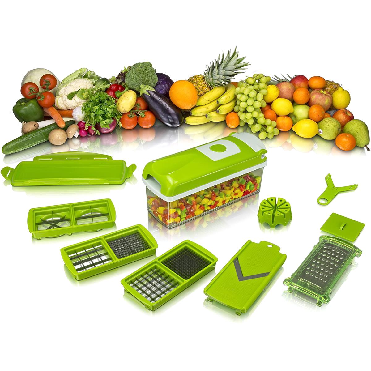 Фото 2 Многофункциональная овощерезка шинковка UFT VC4 терка для овощей и фруктов с контейнером + 5 насадок