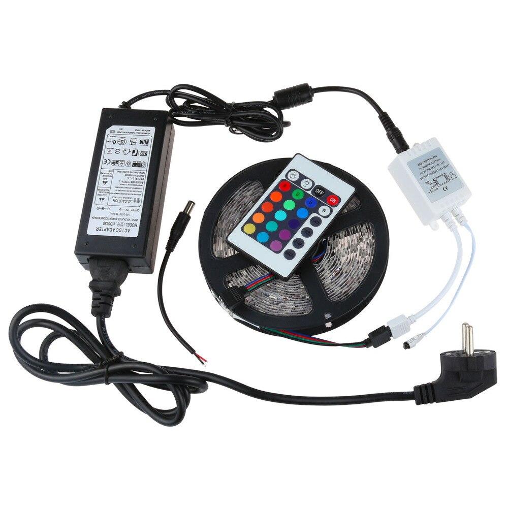 Фото 1 Светодиодная RGB LED лента 5м + пульт + блок питания + контроллер CG LS02