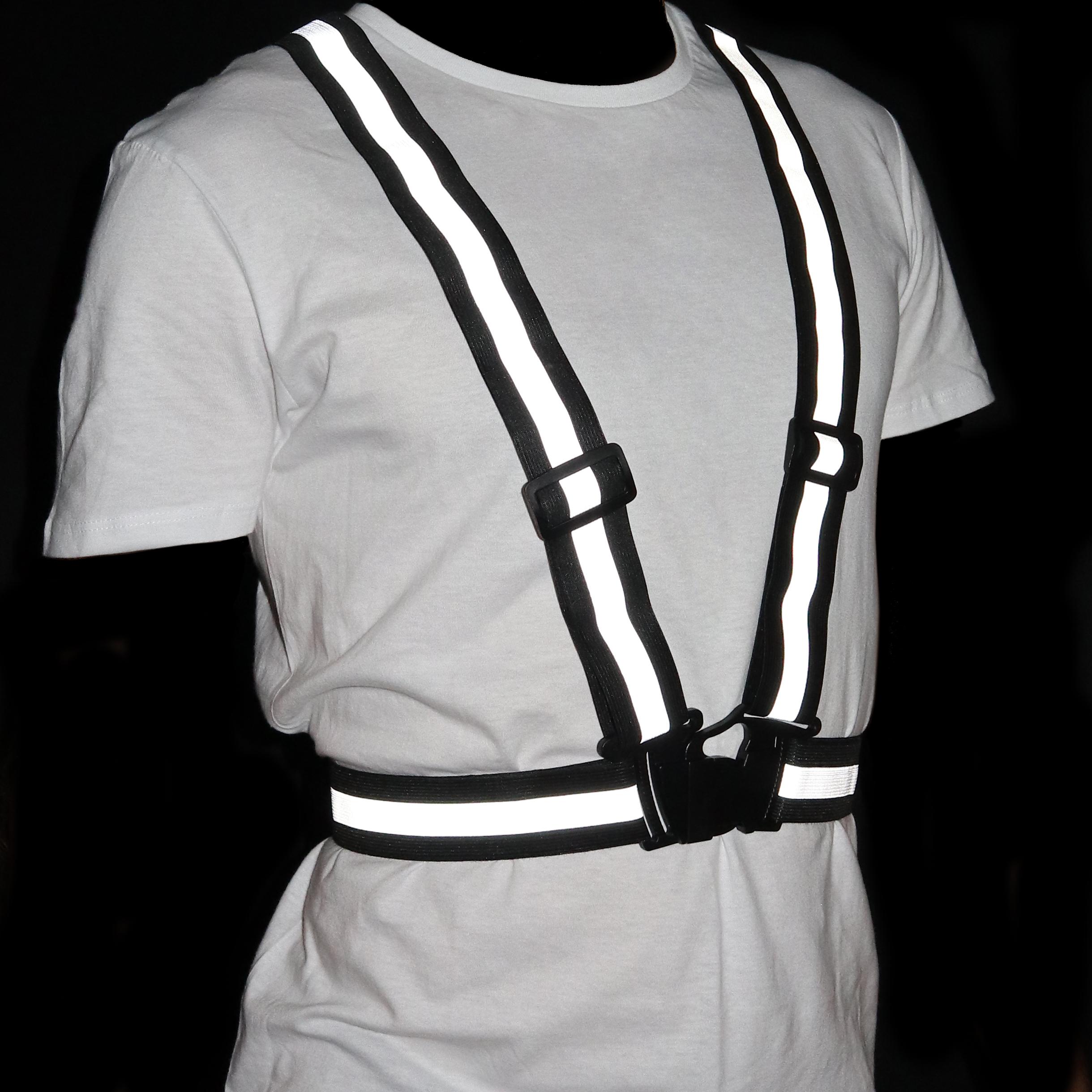 Фото 2 Светоотражающий пояс-жилет для велосипедистов  CG waistcoat One Size Black