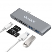 USB hub кардридер 5 в 1 CG Beluck Type-C / USB 3.0 / SD / MicroSD Beluck Hub