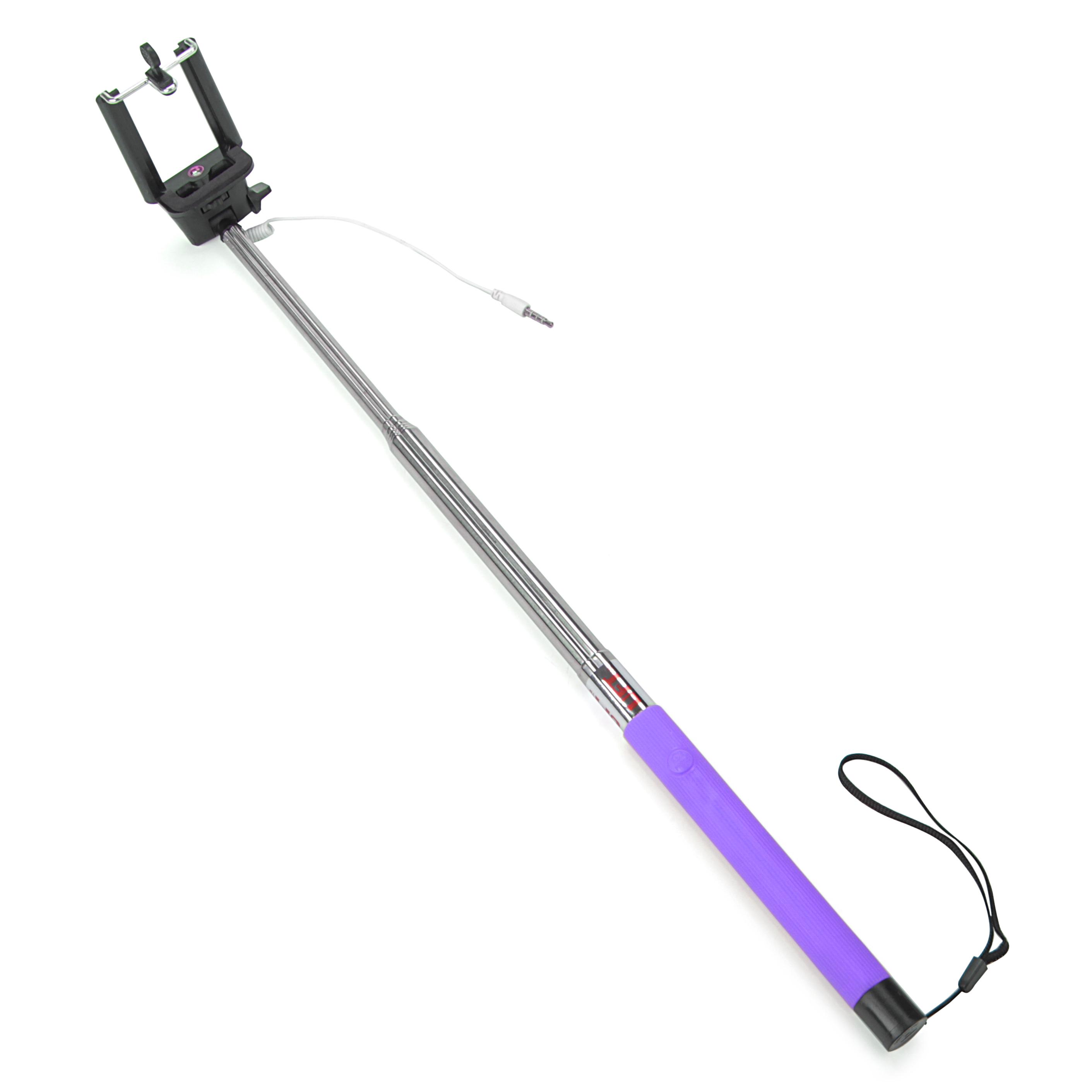 Монопод для селфи, селфи палка со шнуром CG SS1 Purple