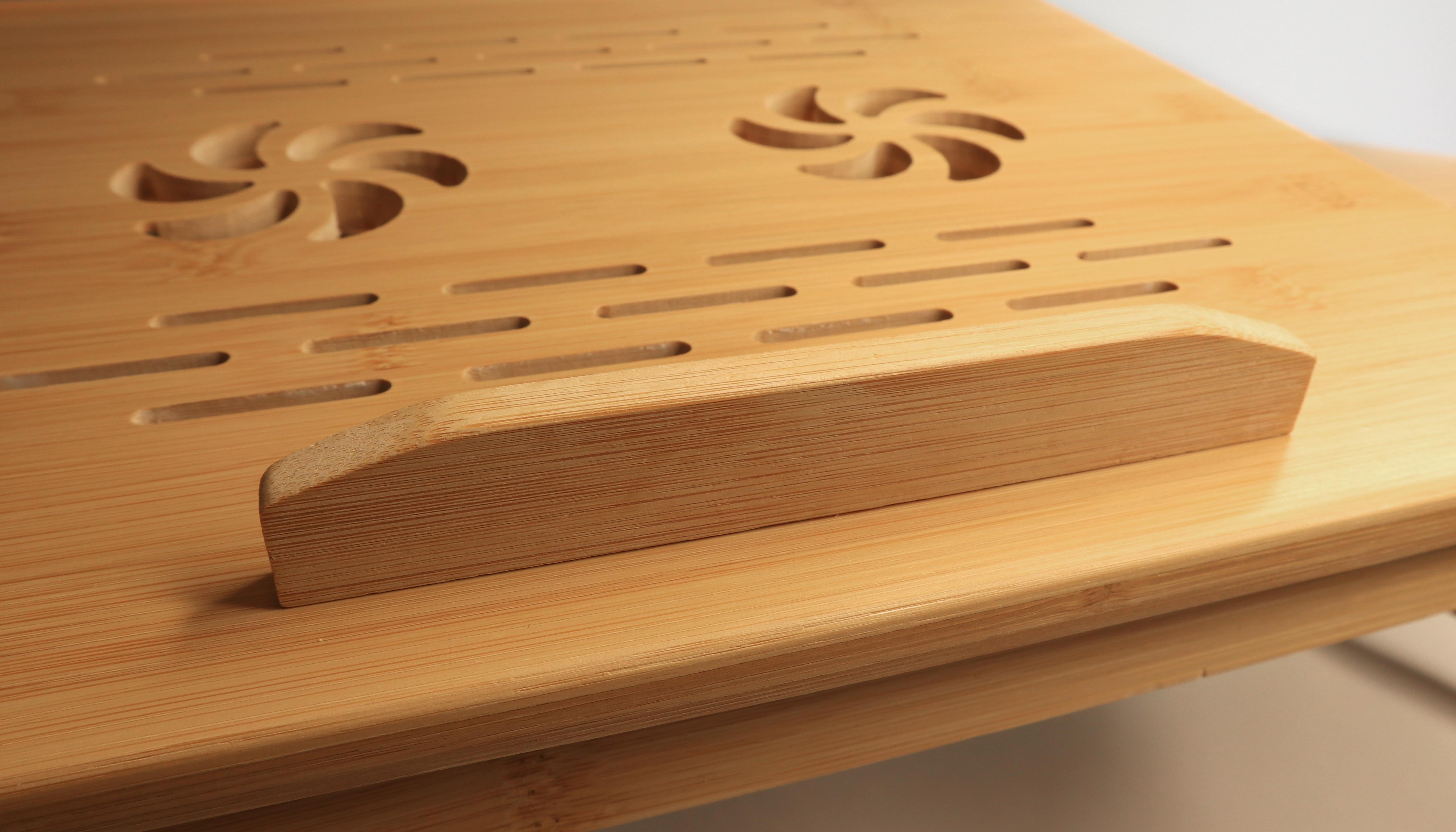 Фото 3 Бамбуковый столик подставка для ноутбука с активным охлаждением CG T29