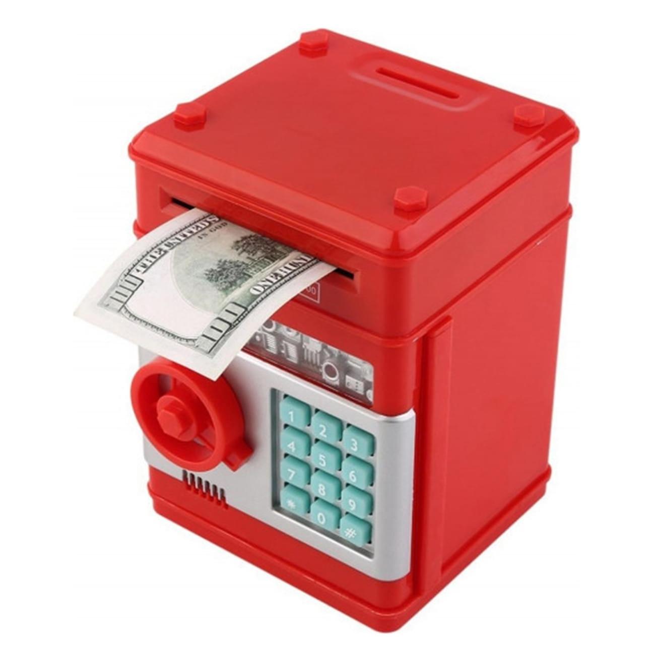 Фото 2 Игрушечный сейф копилка музыкальная с электронным купюроприемником UFT Cashbox Red