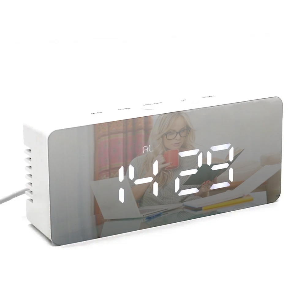 Фото Настольные зеркальные часы с термометром UFT Beluck Mirror Clock 1