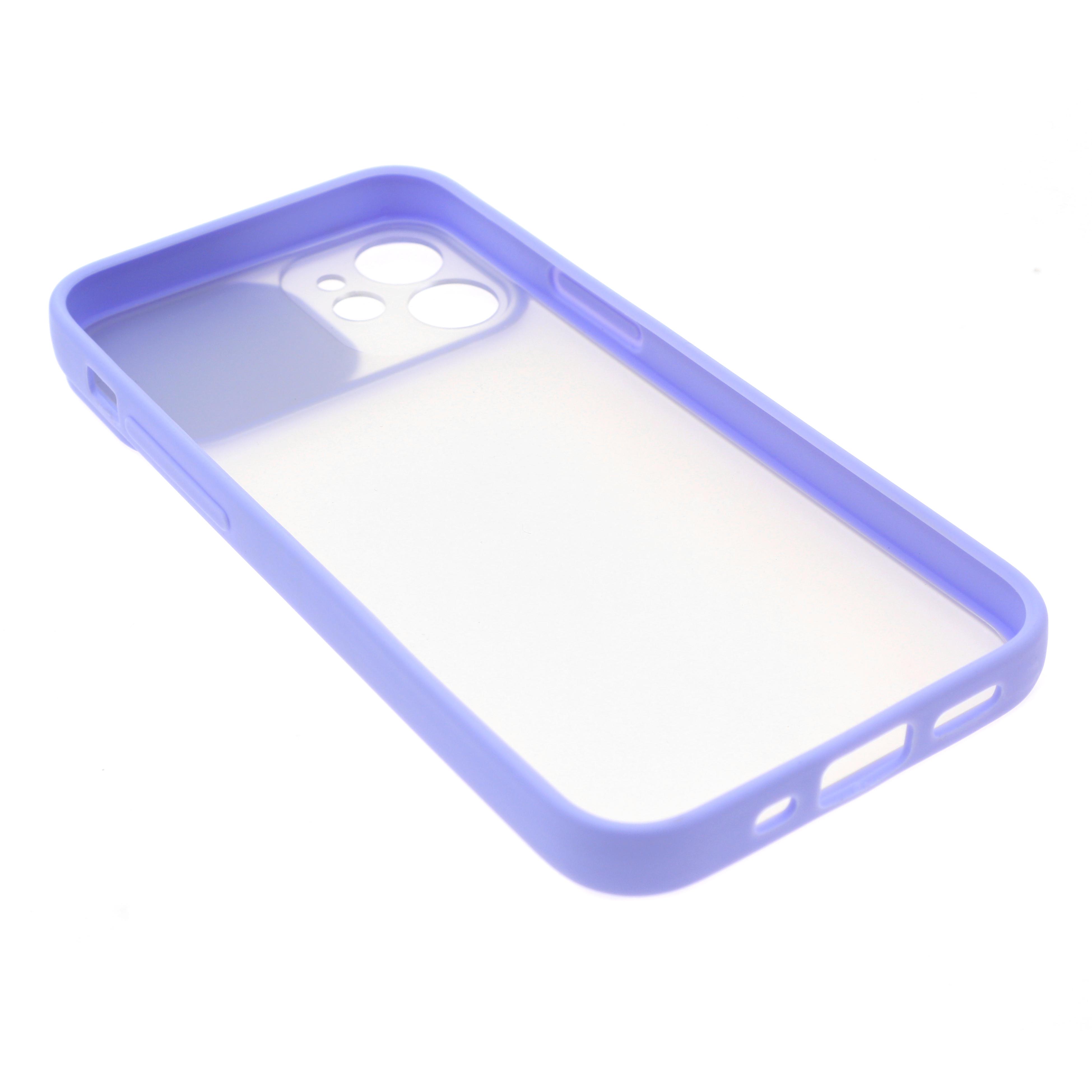 Силиконовый чехол для iPhone 12 mini со шторкой защищающей камеру CG Purple