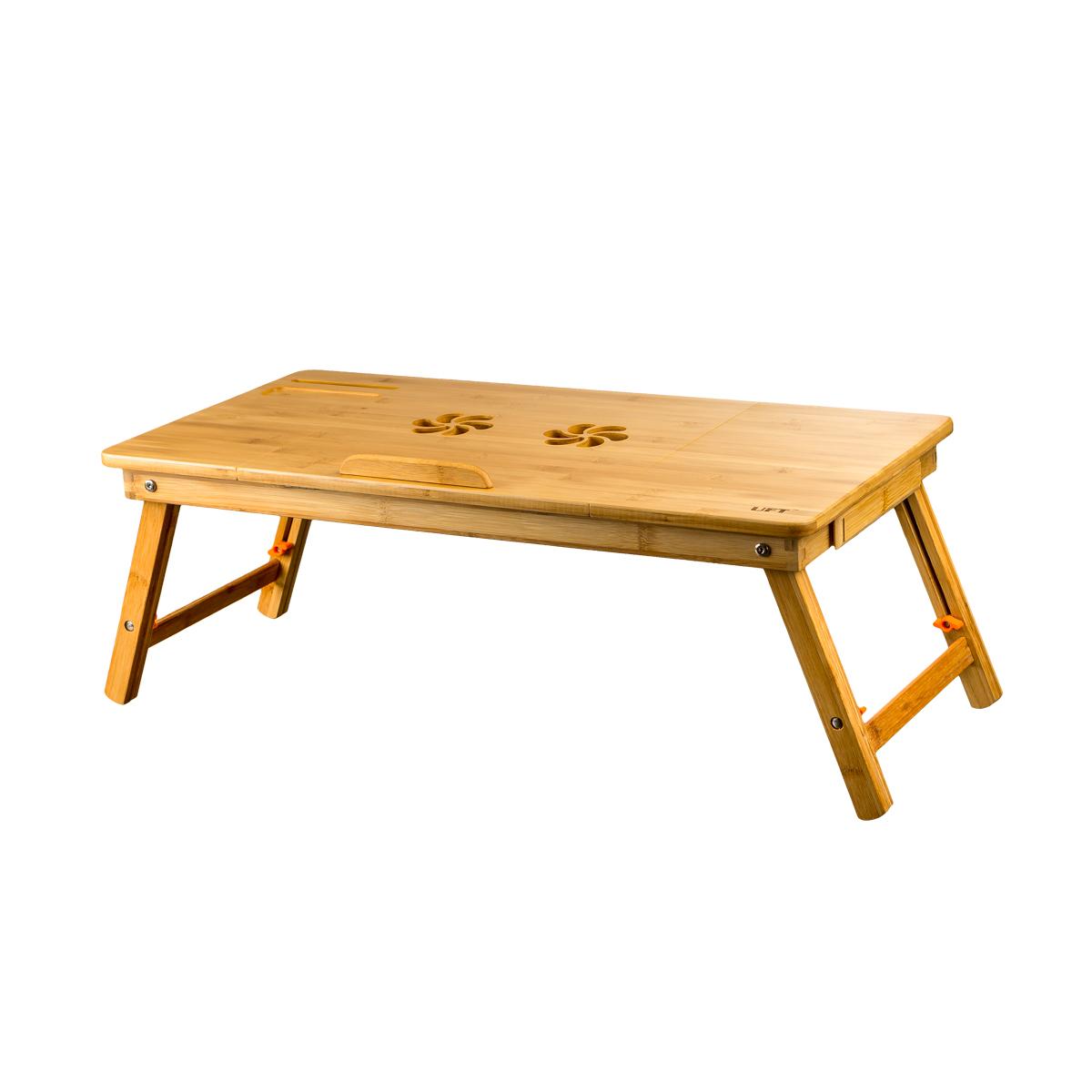 Бамбуковый столик для ноутбука с регулируемыми ножками UFT T13