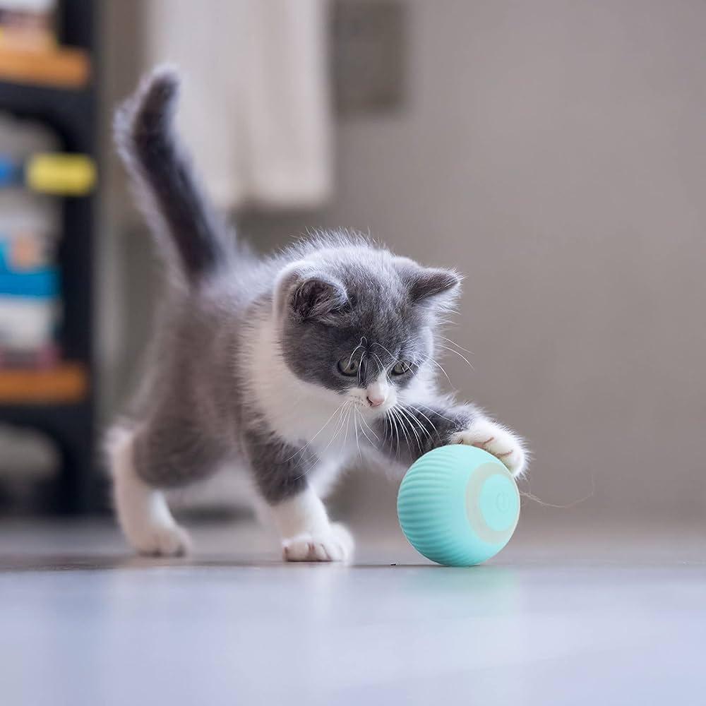 Фото 3 Интерактивная игрушка для кошек умный мяч UFT CatToy 1 Blue