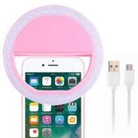 Селфи-кольцо подсветка Selfie ring UFT MP01 Pink на телефон