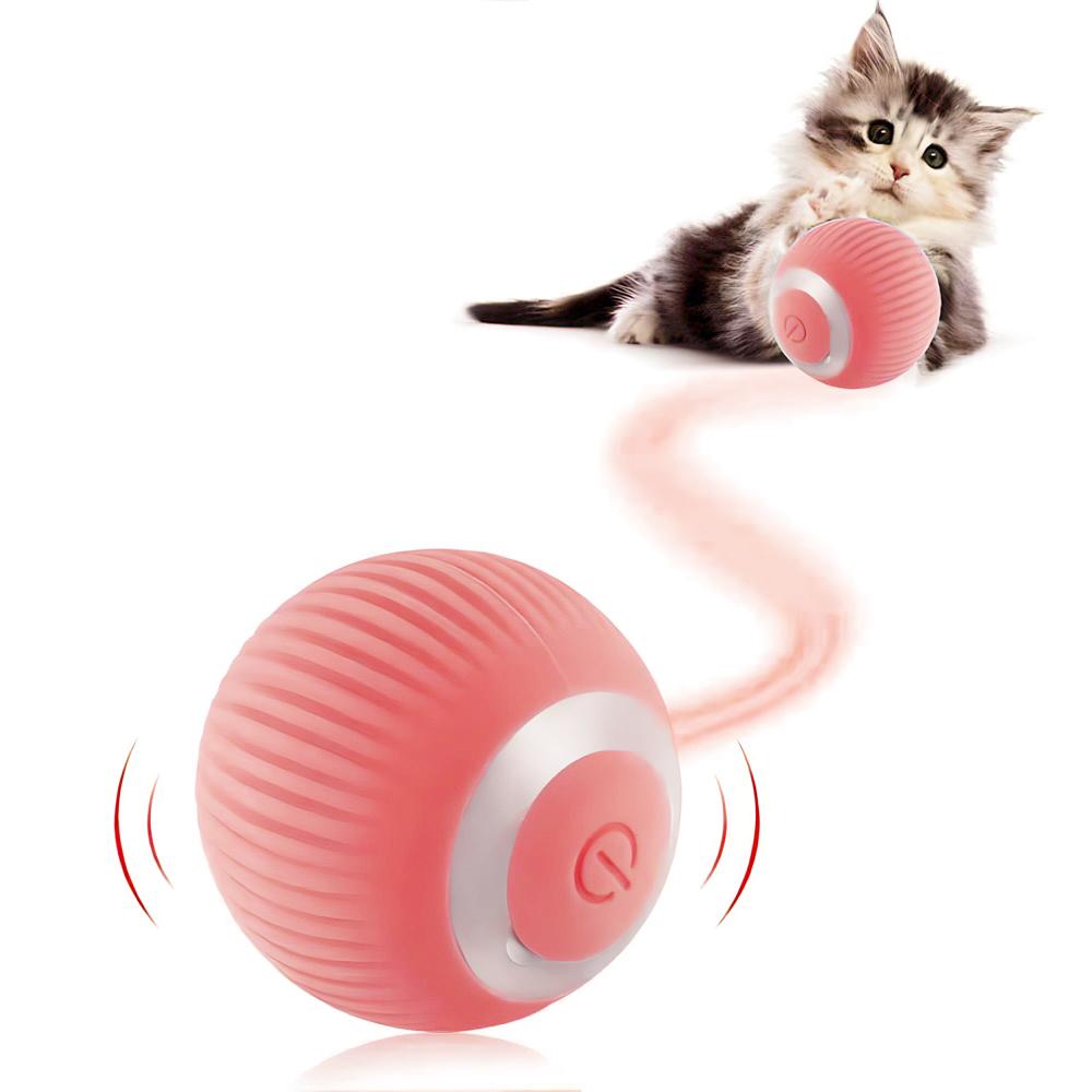 Интерактивная игрушка для кошек и маленьких собак умный мяч UFT CatToy 1 Pink