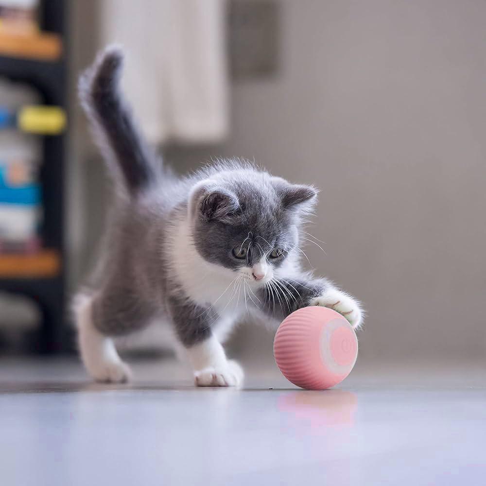 Фото 3 Интерактивная игрушка для кошек и маленьких собак умный мяч UFT CatToy 1 Pink