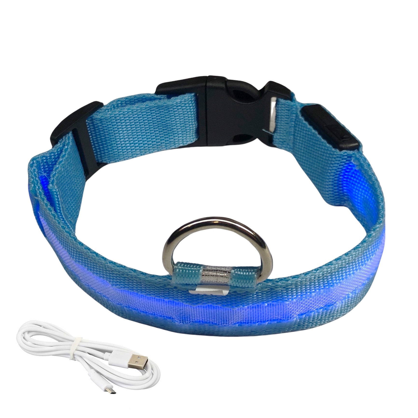 Фото Ошейник с подсветкой для собак S с аккумулятором UFT PET LED 2 Blue