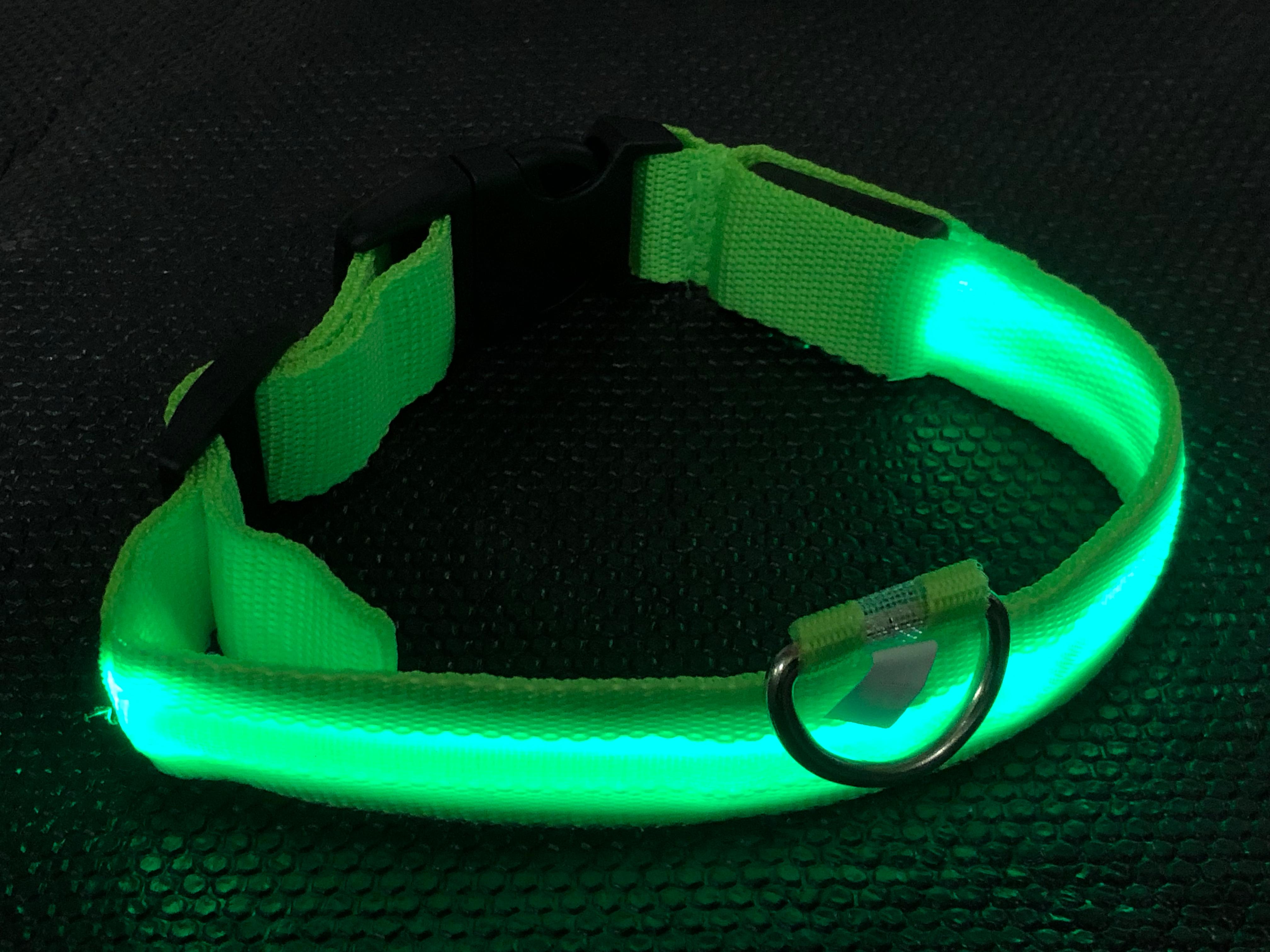 Фото 1 Ошейник с подсветкой для собак L на батарейках UFT PET LED 1 Green